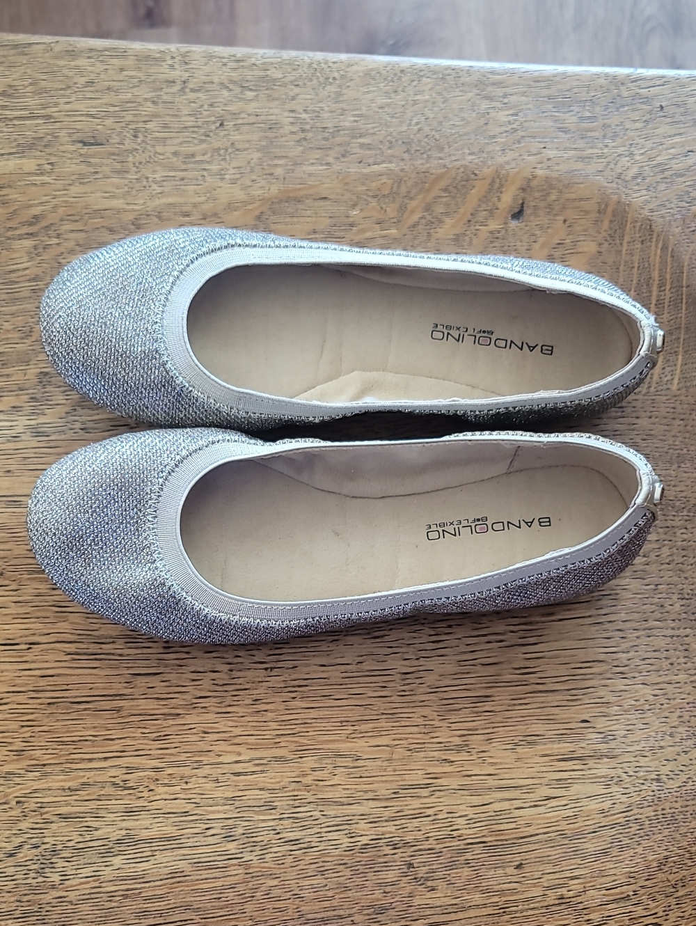 Bandolino Gold Shimmer Ballet Flats 7M